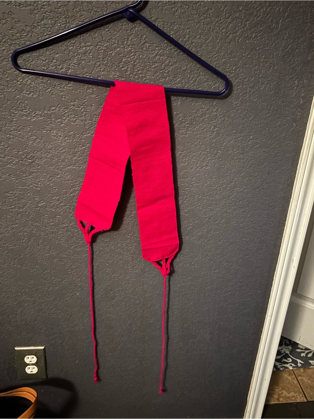 Kids Bright Pink Knit Waist Sash